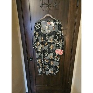 NWT Vintage Women's Plus Rosey Tomato Black Floral Shorts Romper Size 24 24W NEW